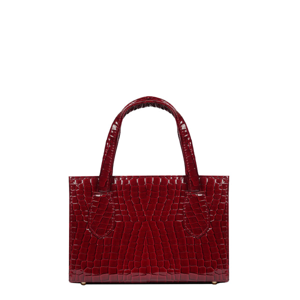 Burgundy Croco Bag