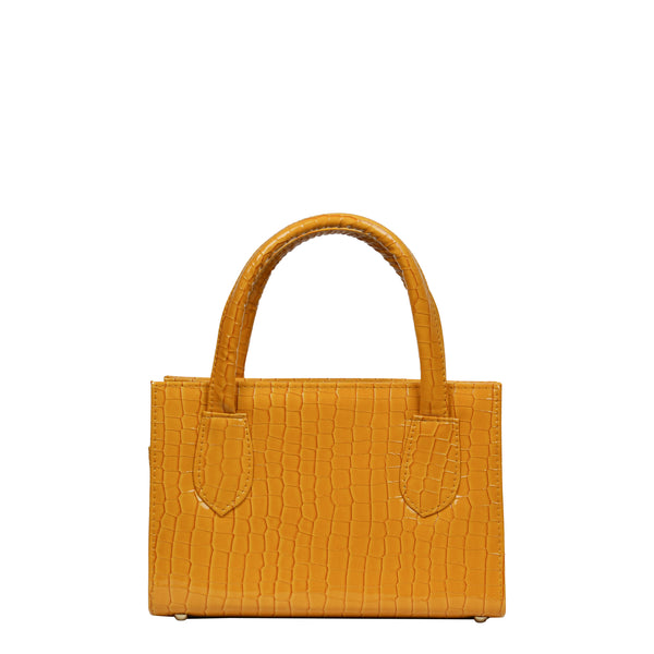 Mustard Croco Bag