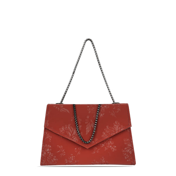 Maroon Chainy Flora bag
